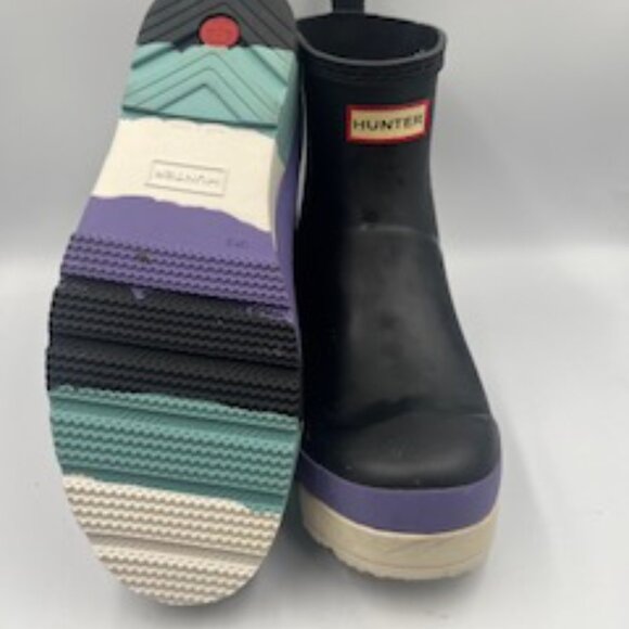 NEW Hunter Original Wellies Play Short Rain Boots Women’s Size 11 Striped - Picture 9 of 11